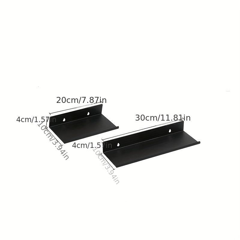 2pcs Punch Household Storage Rack Wall Mounted Bathroom Hanging Shelf