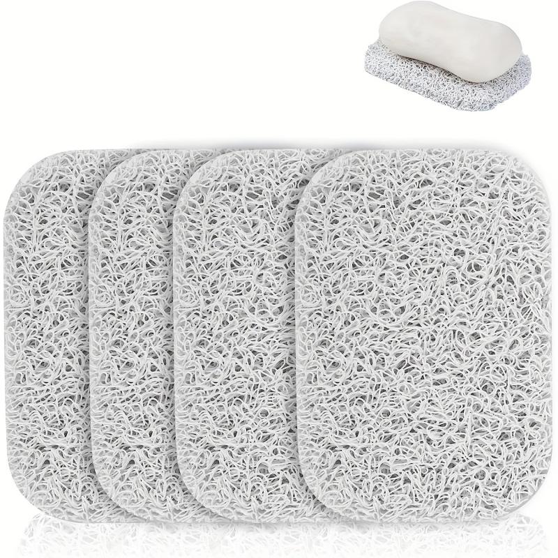 4pcs Solid Dry Soap Dish Soap Saver Pad Bars Soap Holder For Shower