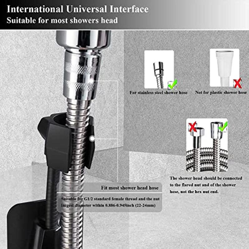 360 Degree Rotatable Shower Head Bracket Strong Adhesive Holder