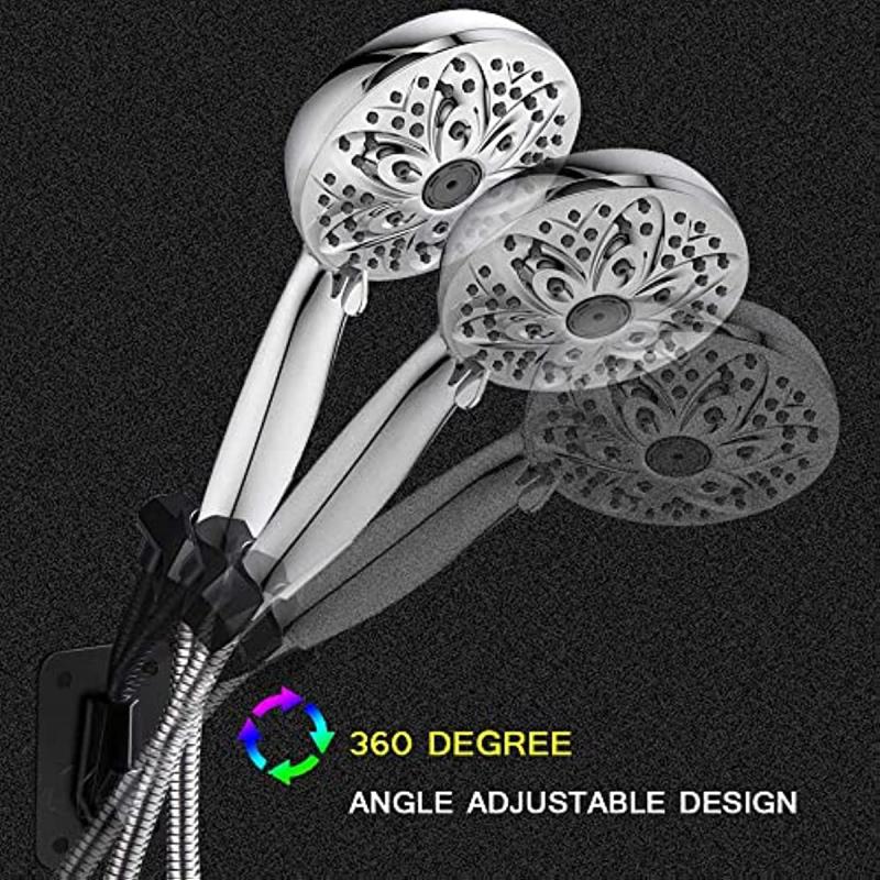 360 Degree Rotatable Shower Head Bracket Strong Adhesive Holder