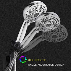 360 Degree Rotatable Shower Head Bracket Strong Adhesive Holder