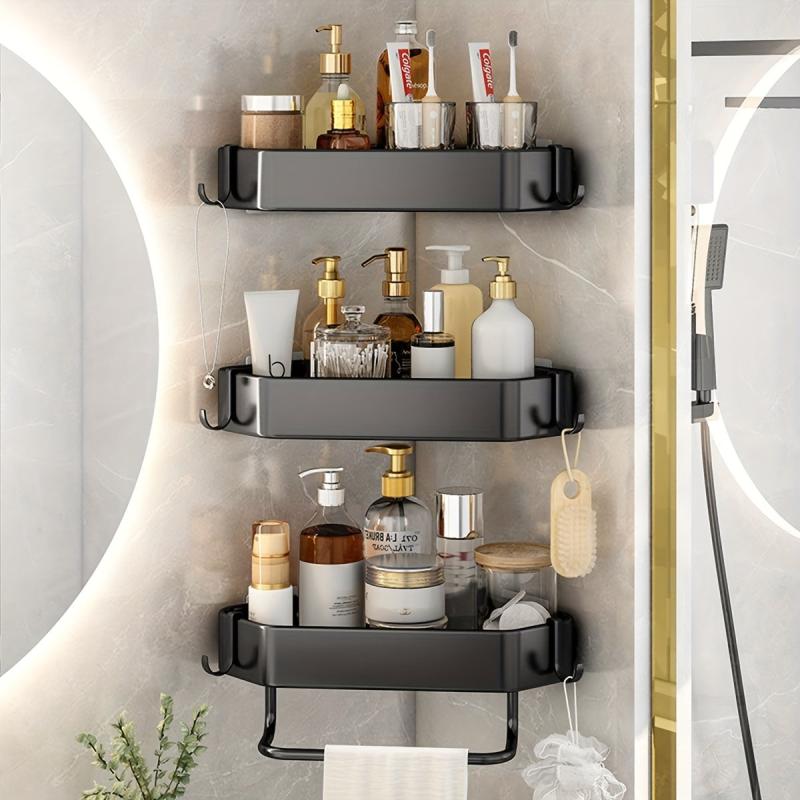 Corner Shower Caddy Wall Mounted Bathroom Storage Rack Organizer