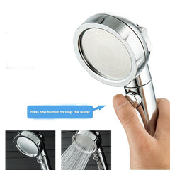 Detachable 360 Rotating High Pressure Shower Head with 3 Spray Modes