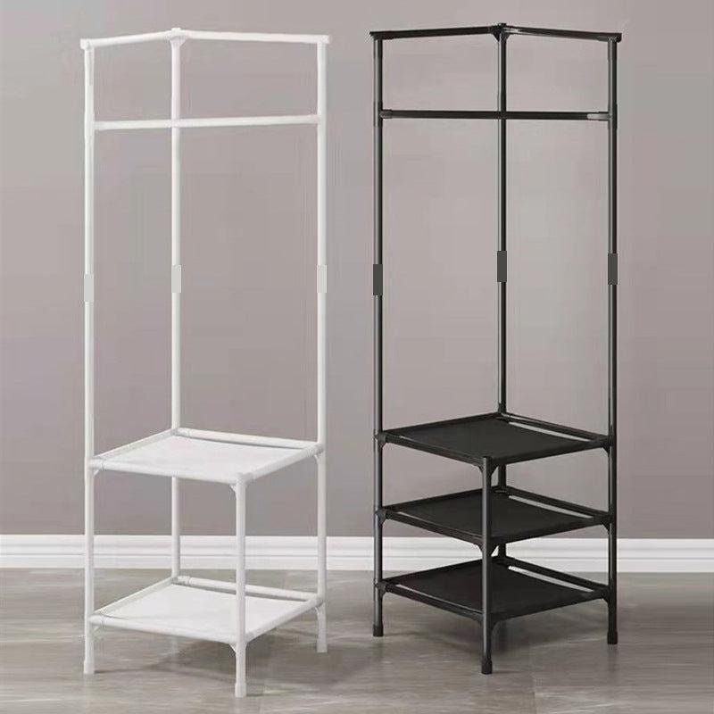 Coat Rack Floor Bedroom Corner Storage Shelf Clothes Hanging Shelf
