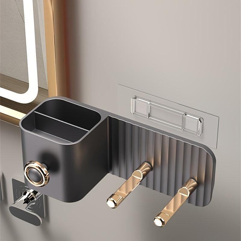Stylish Wall Mounted Hair Dryer Holder - No Punching Needed