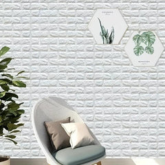 12pcs DIY 3D Wall Sticker Soft Brick Wallpaper Self Adhesive Waterproof