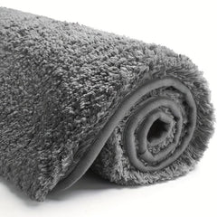 Non Slip Bathroom Rug Water Absorbent Shaggy Bath Mat Machine Washable Plush