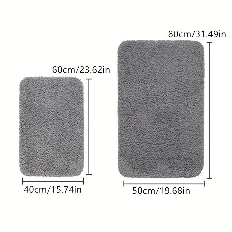 Non Slip Bathroom Rug Water Absorbent Shaggy Bath Mat Machine Washable Plush