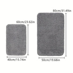 Non Slip Bathroom Rug Water Absorbent Shaggy Bath Mat Machine Washable Plush