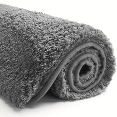 Non Slip Bathroom Rug Water Absorbent Shaggy Bath Mat Machine Washable Plush