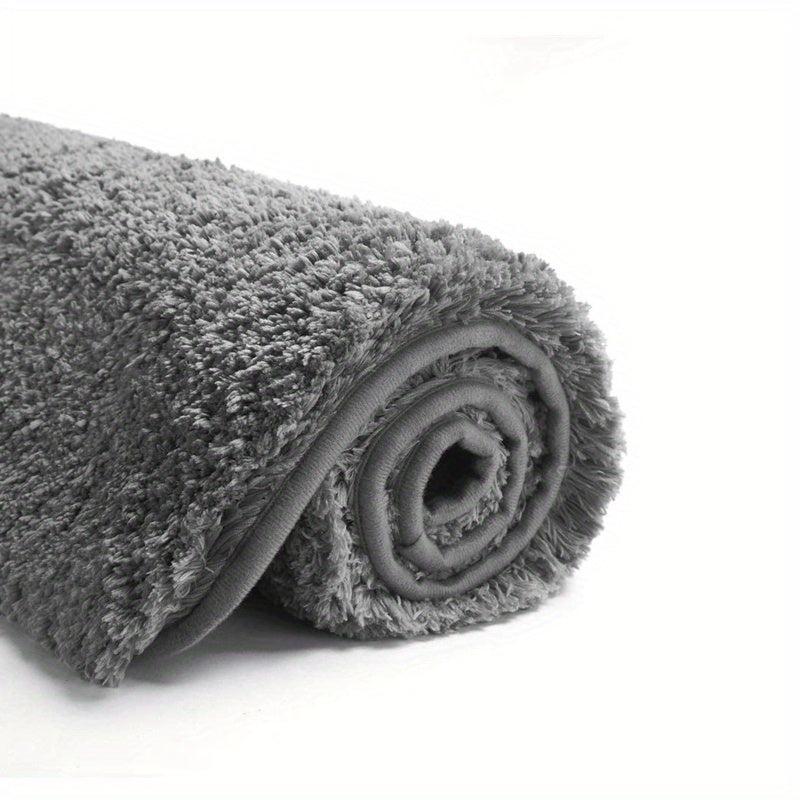Non Slip Bathroom Rug Water Absorbent Shaggy Bath Mat Machine Washable Plush