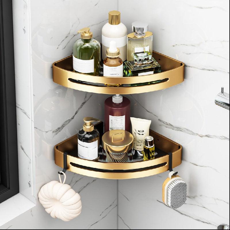 Corner Shower Caddy Bathroom Storage Rack Wall Mounted Bathroom Triangle Shelf