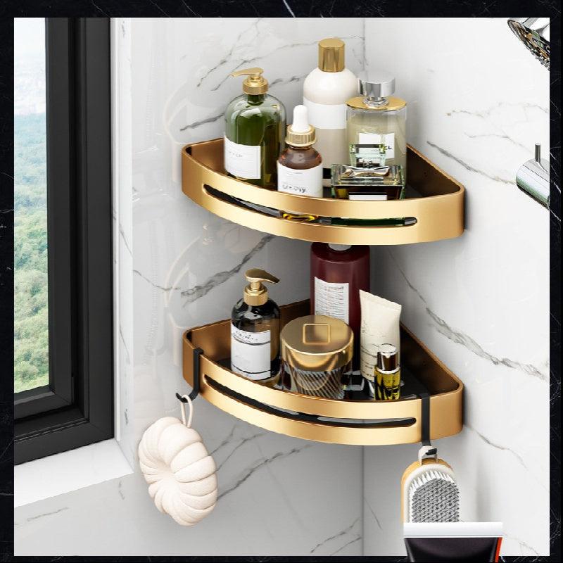 Corner Shower Caddy Bathroom Storage Rack Wall Mounted Bathroom Triangle Shelf