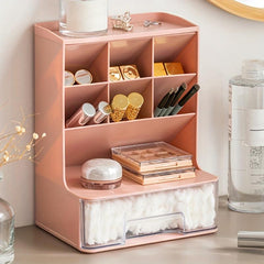 Makeup Organizer With Drawers Countertop Cosmetic Storage Box Pen Organizer