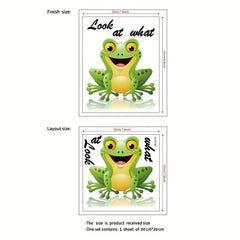 Funny Frog Toilet Lid Decal Wall Sticker Bathroom Decor