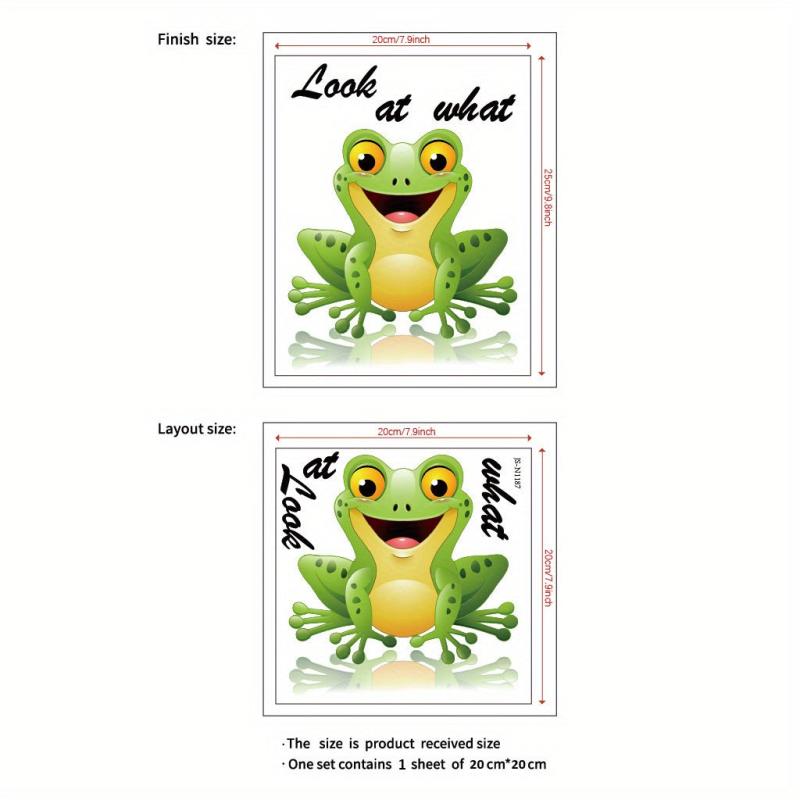 Funny Frog Toilet Lid Decal Wall Sticker Bathroom Decor