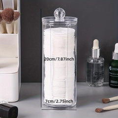 2-in-1 Double Circular Cotton Swab Box Makeup Remover Storage Box