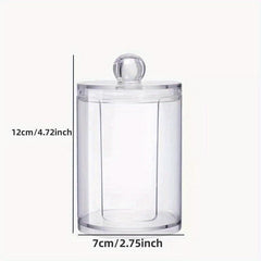 2-in-1 Double Circular Cotton Swab Box Makeup Remover Storage Box