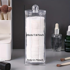 2-in-1 Double Circular Cotton Swab Box Makeup Remover Storage Box