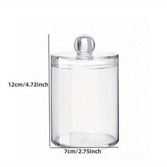 2-in-1 Double Circular Cotton Swab Box Makeup Remover Storage Box