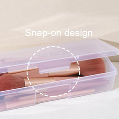 Transparent Makeup Brush Storage Box Protects and Organizes Tools