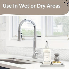Stylish Bathroom Vanity Tray & Soap Dispenser Set
