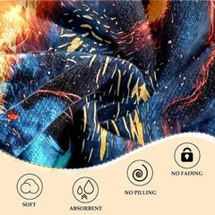 Wolf Print Beach Towel Sand Soft Microfiber Beach Pool Bath Towel