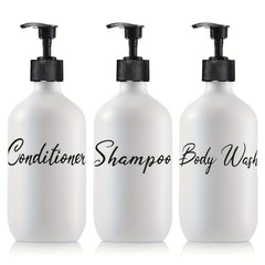 3pcs Letter Graphic Lotion Dispenser Countertop Refillable Bottle