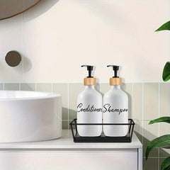 3pcs Letter Graphic Lotion Dispenser Countertop Refillable Bottle