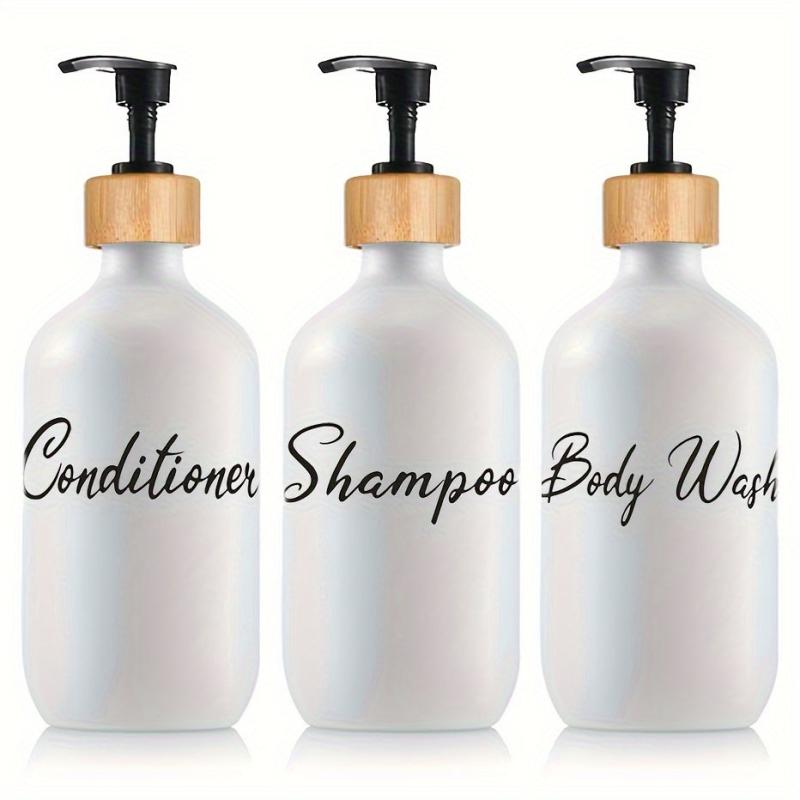 3pcs Letter Graphic Lotion Dispenser Countertop Refillable Bottle