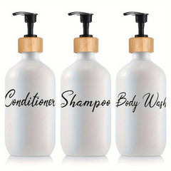 3pcs Letter Graphic Lotion Dispenser Countertop Refillable Bottle