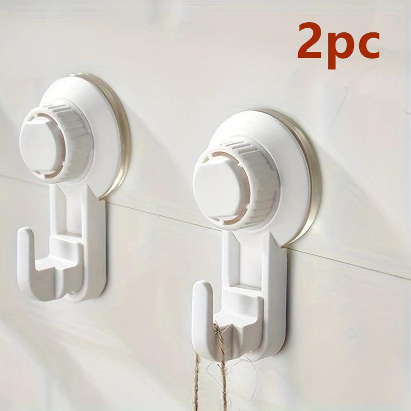2pcs Suction Cup Hook Bathroom Robe & Towel Hook
