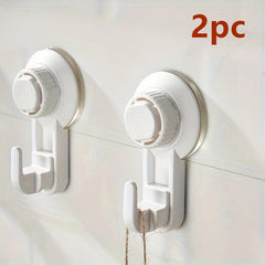 2pcs Suction Cup Hook Bathroom Robe & Towel Hook