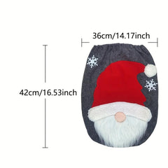 2pcs Santa Toilet Mat Set Christmas Bathroom Decor