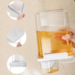Portable Washing Powder Dispenser with Measuring Cup Storage Jar