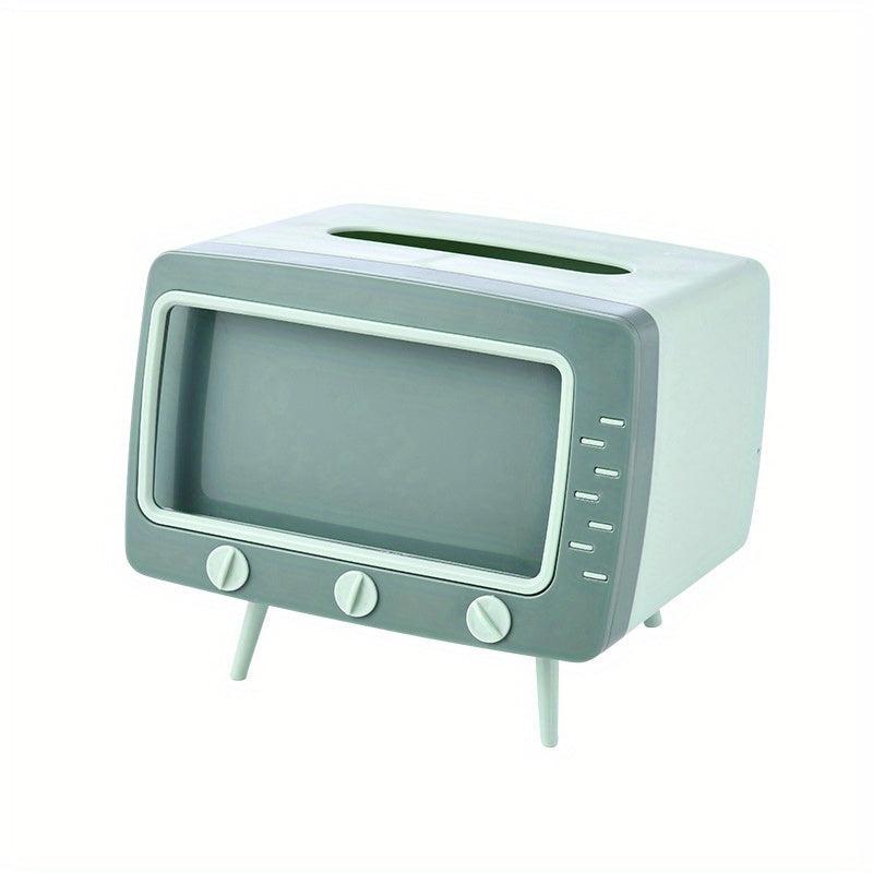 TV Shaped Tissue Box with Phone Holder
