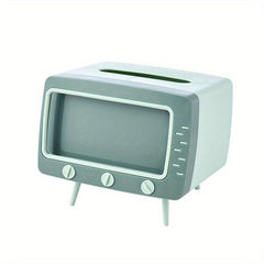 TV Shaped Tissue Box with Phone Holder