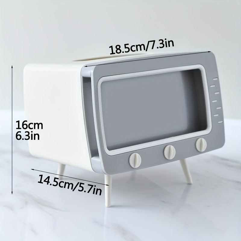 TV Shaped Tissue Box with Phone Holder