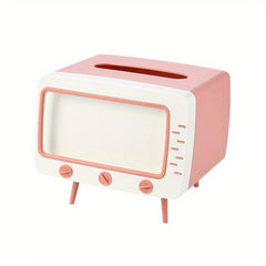 TV Shaped Tissue Box with Phone Holder