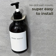Wall Mounted Shampoo Dispenser Set with Labels