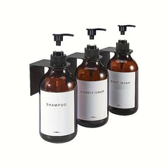 Wall Mounted Shampoo Dispenser Set with Labels