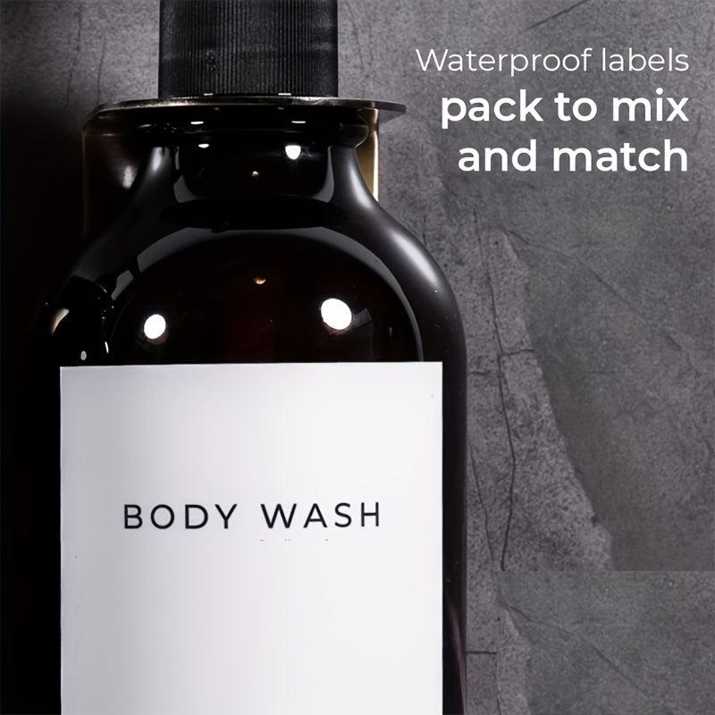 Wall Mounted Shampoo Dispenser Set with Labels