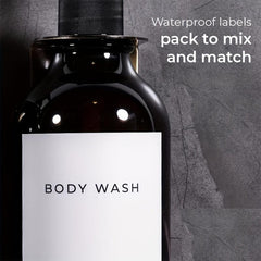 Wall Mounted Shampoo Dispenser Set with Labels