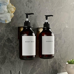 Wall Mounted Shampoo Dispenser Set with Labels