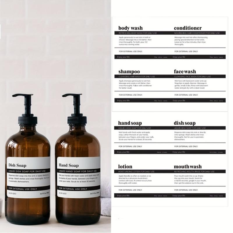Waterproof Soap Labels for Bottles, Easy Apply & Remove