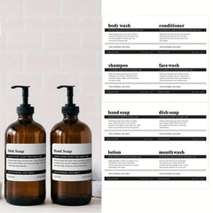 Waterproof Soap Labels for Bottles, Easy Apply & Remove