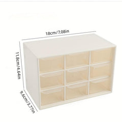 9 Grids Storage Box With Drawer for Students Dormitory Dustproof