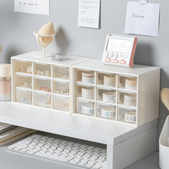 9 Grids Storage Box With Drawer for Students Dormitory Dustproof