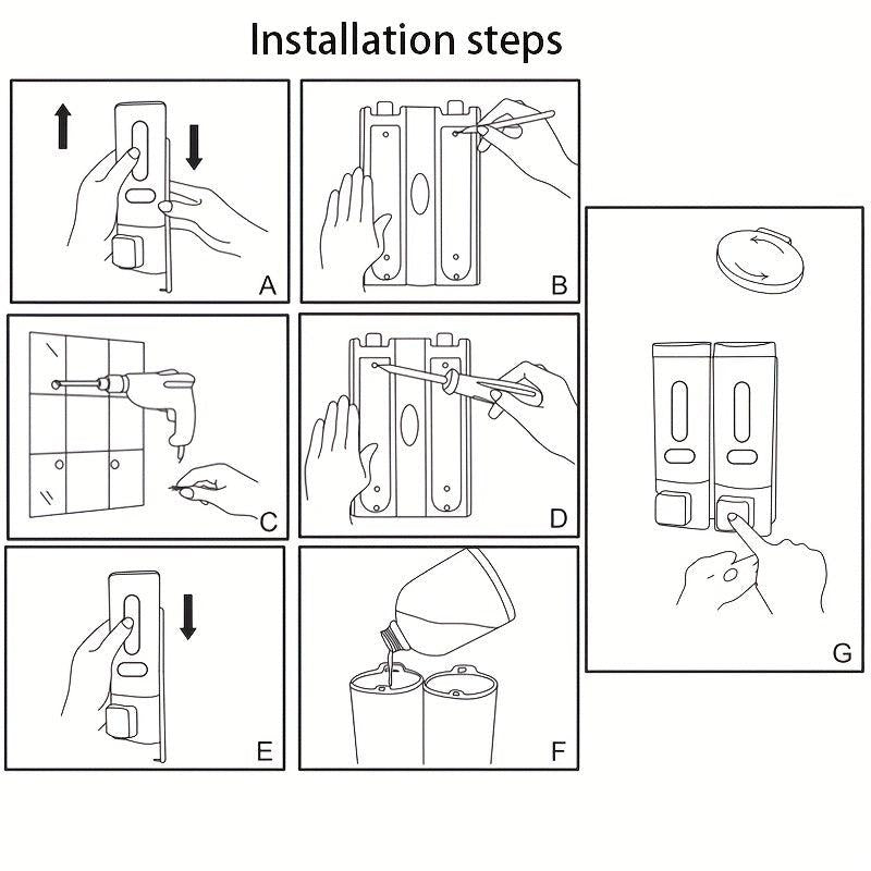 Manual Press Wall Mounted Soap Dispenser for Hand Sanitizer