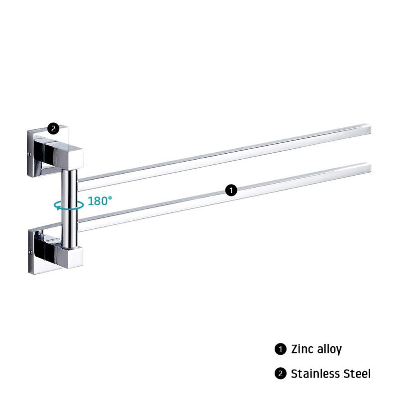 Stainless Steel Rotating Towel Holder 2 4 Layer Swing Arms Towel Rail